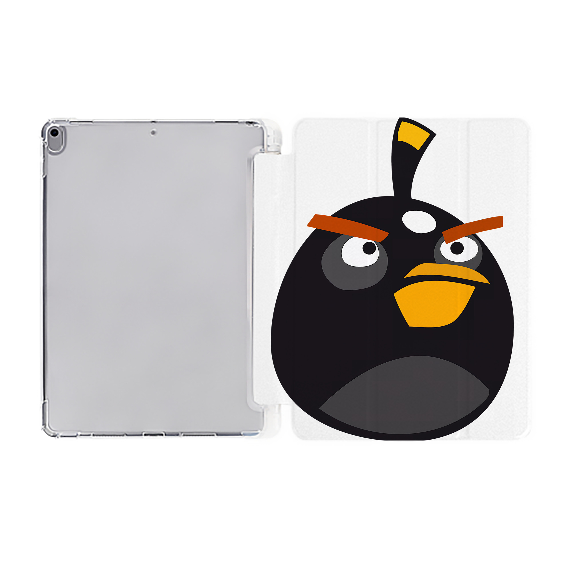 （画像用） Angry Birds アングリーバード IPad ケース ペン収納付き 三つ折りスタンド PUレザー×シリコン 対応機種9.5/10.5/10.9インチ